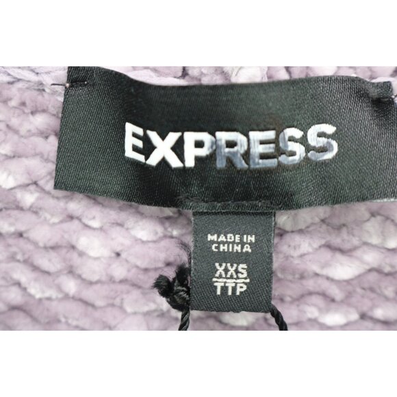 Express Cold Shoulder Bell Sleeves Sweater-XXS TTP-New w/Tag-Purple-Boho-Soft - Picture 5 of 10